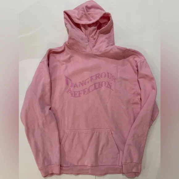 Revolve x Boys Lie Dangerous Affection Hoodie Dress Baby Pink OS - Picture 6 of 7